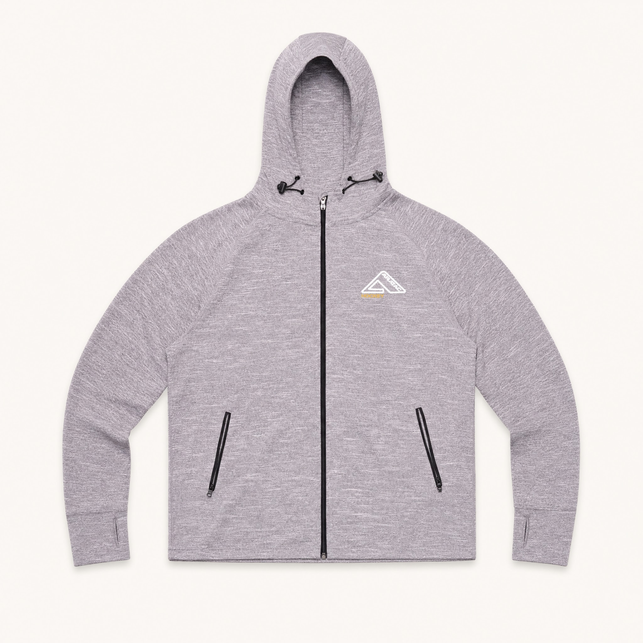 Aratac Team Pro Hoodie in Grey, front view